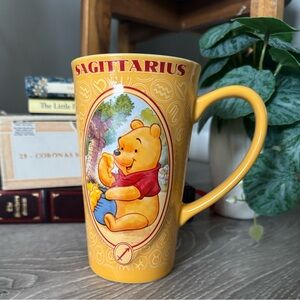 Disney Store Winnie The Pooh Yellow Sagittarius Mug zodiac horoscope